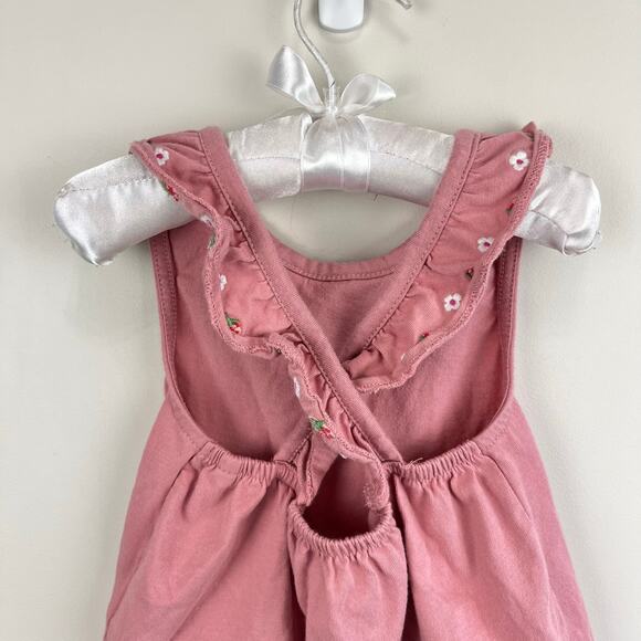 Mini Boden Strawberry Ruffle Cross Back Tank Top 2-3 - Picture 6 of 7